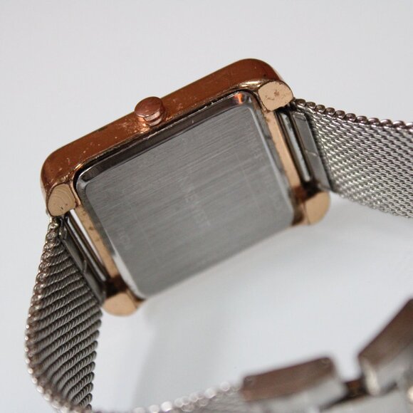 Nine West Square Rose Gold Tone Mesh Band Women’s Quartz Watch 30mm Dial - Picture 8 of 8